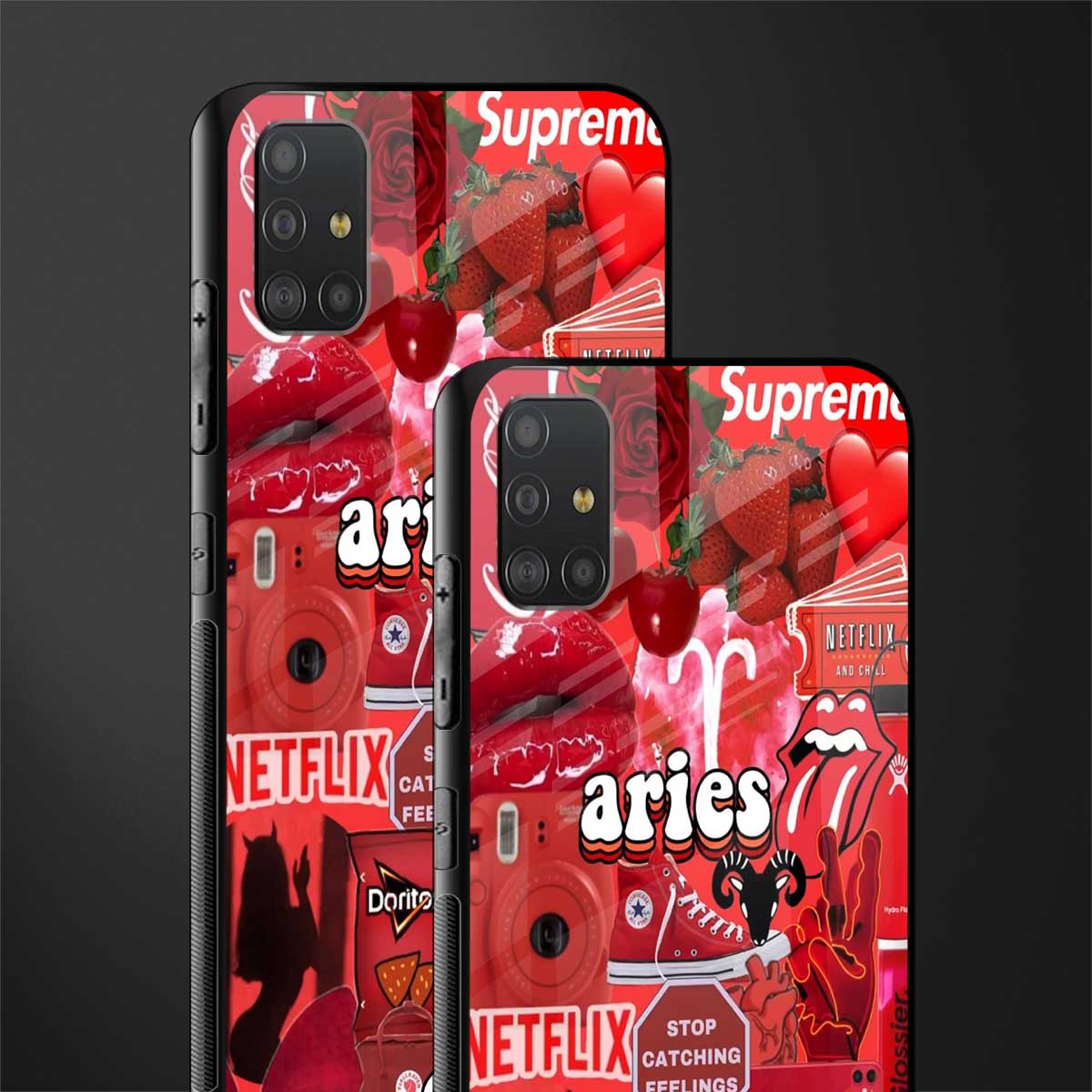 aries aesthetic collage glass case for samsung galaxy a51 image-2