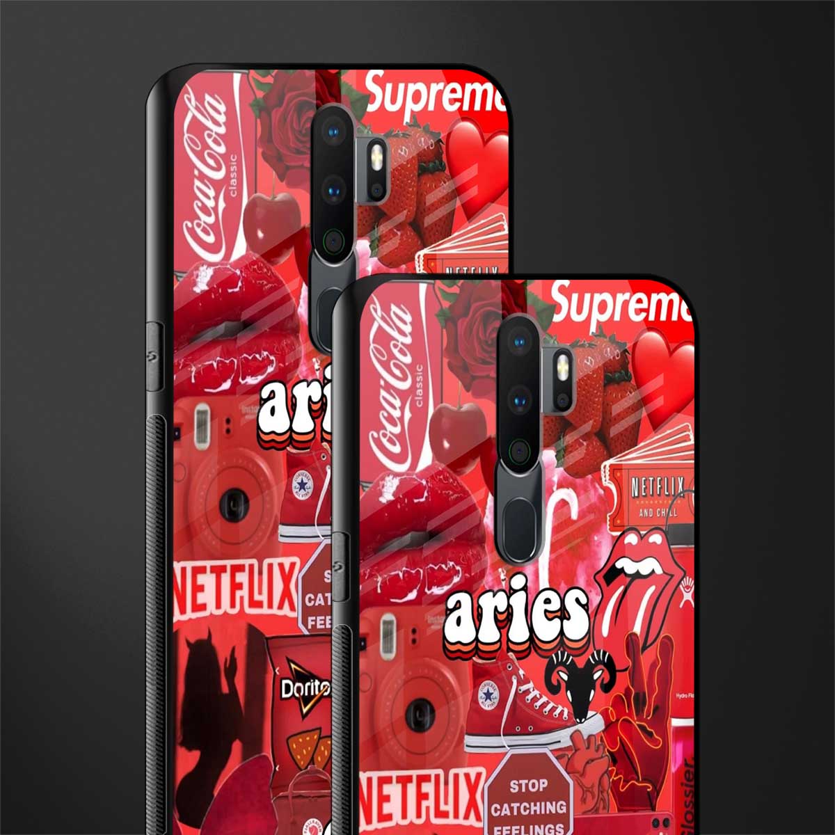 aries aesthetic collage glass case for oppo a5 2020 image-2
