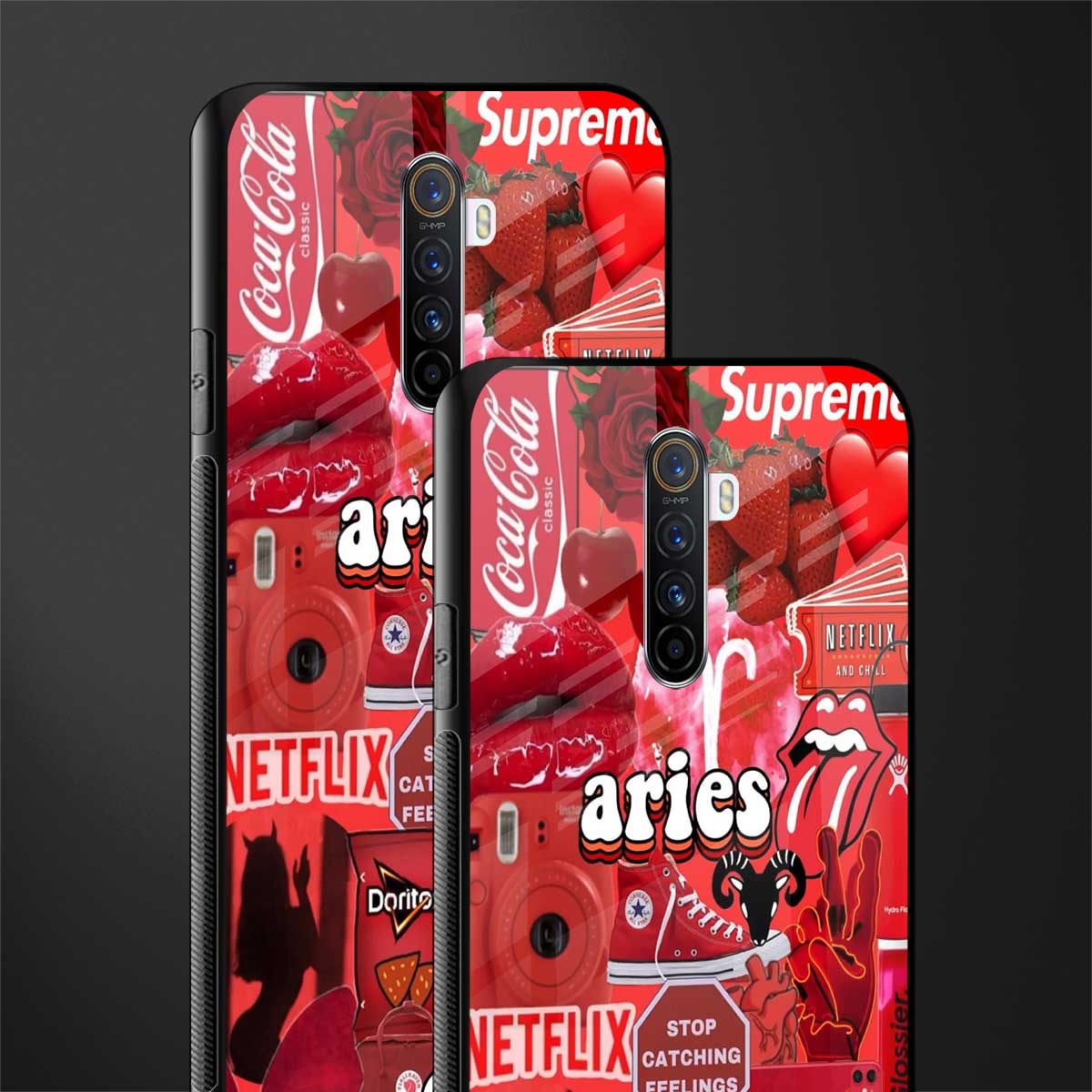 aries aesthetic collage glass case for realme x2 pro image-2