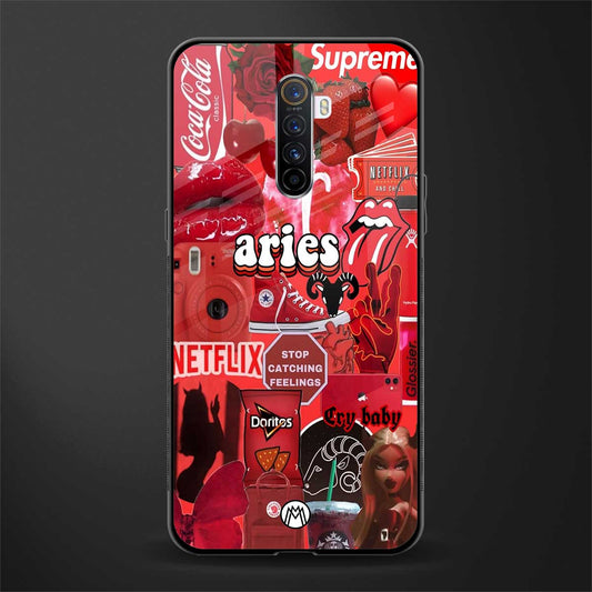 aries aesthetic collage glass case for realme x2 pro image
