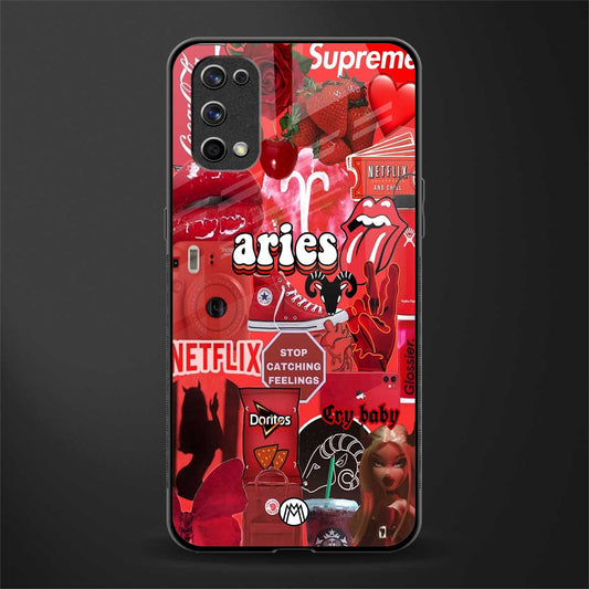 aries aesthetic collage glass case for realme 7 pro image