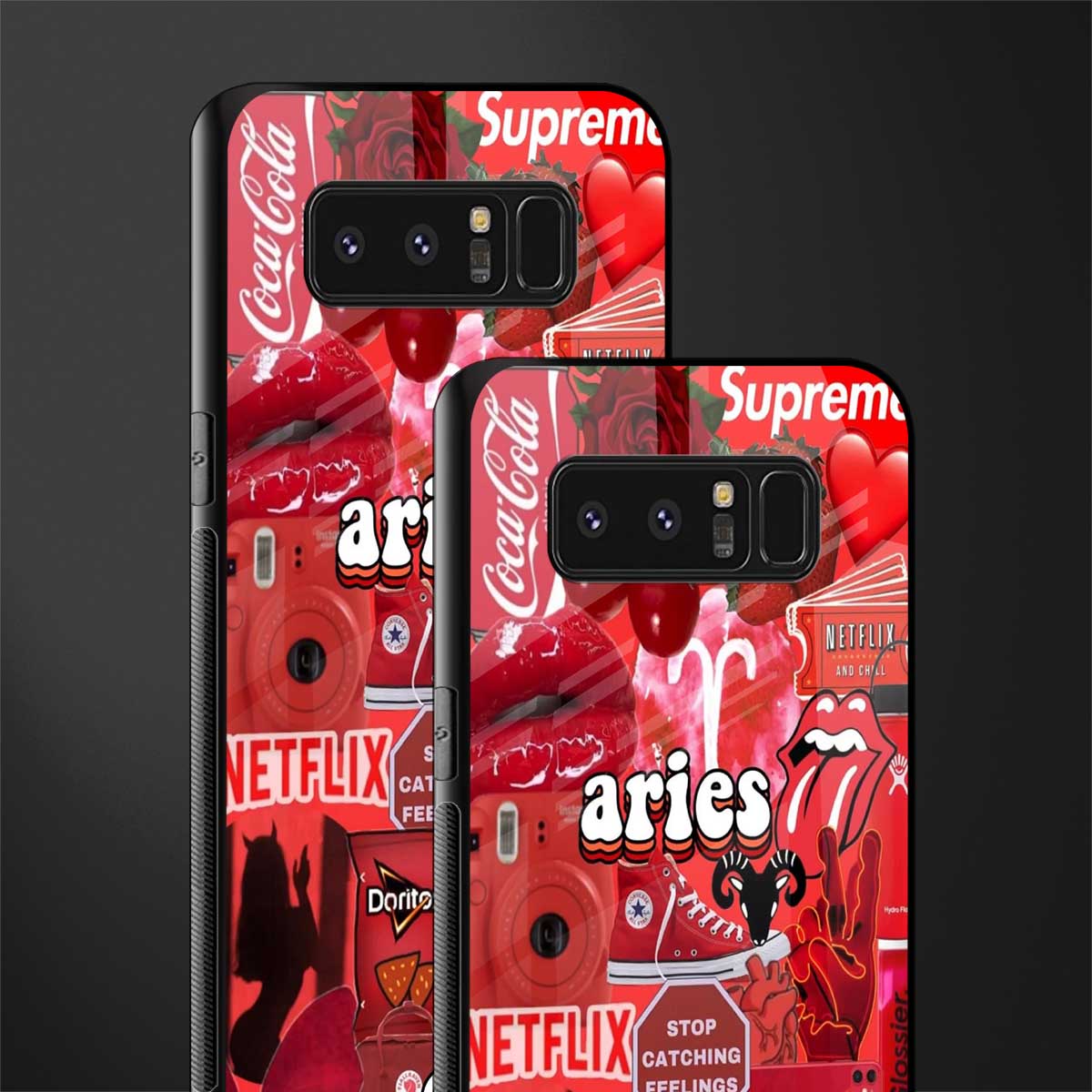 aries aesthetic collage glass case for samsung galaxy note 8 image-2