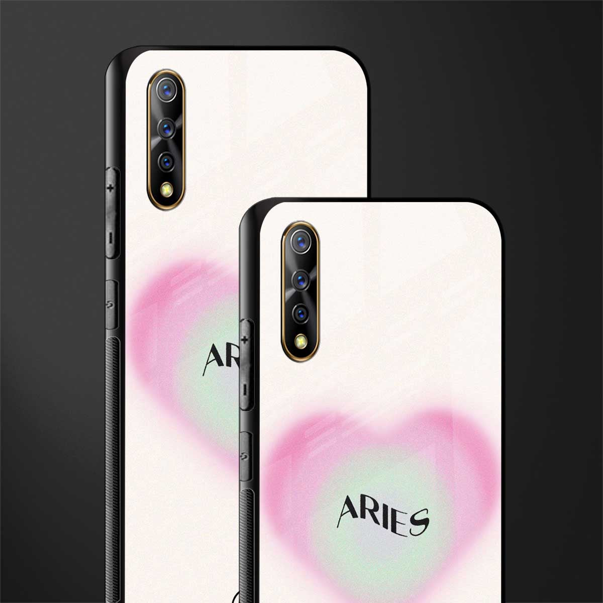 aries minimalistic glass case for vivo z1x image-2