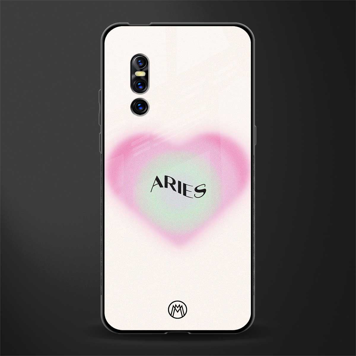aries minimalistic glass case for vivo v15 pro image