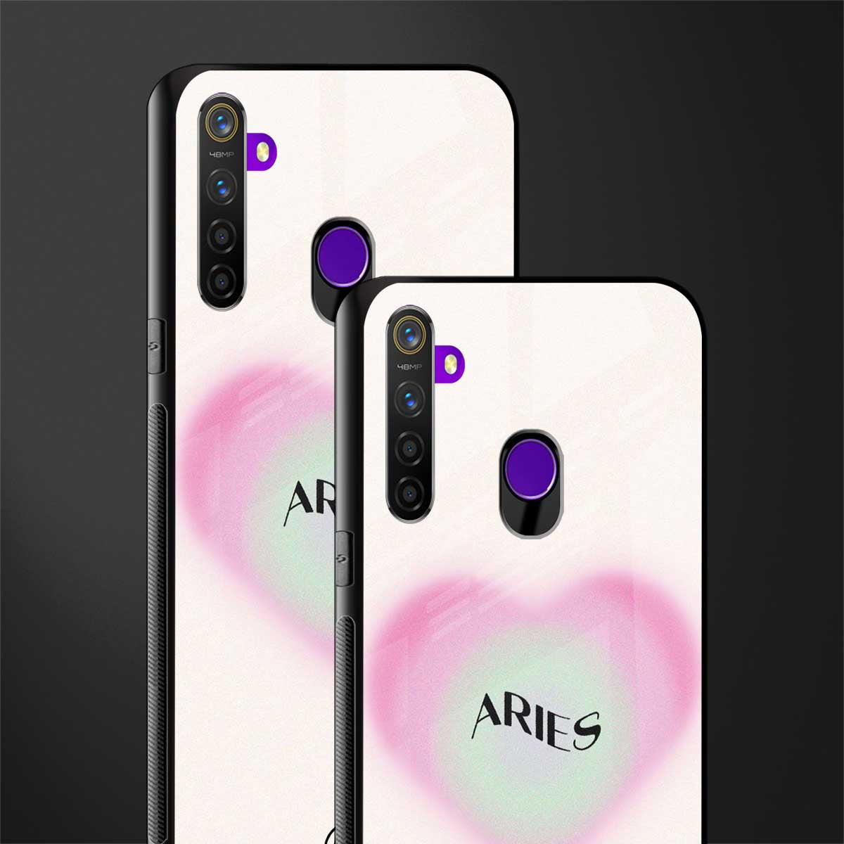 aries minimalistic glass case for realme 5i image-2