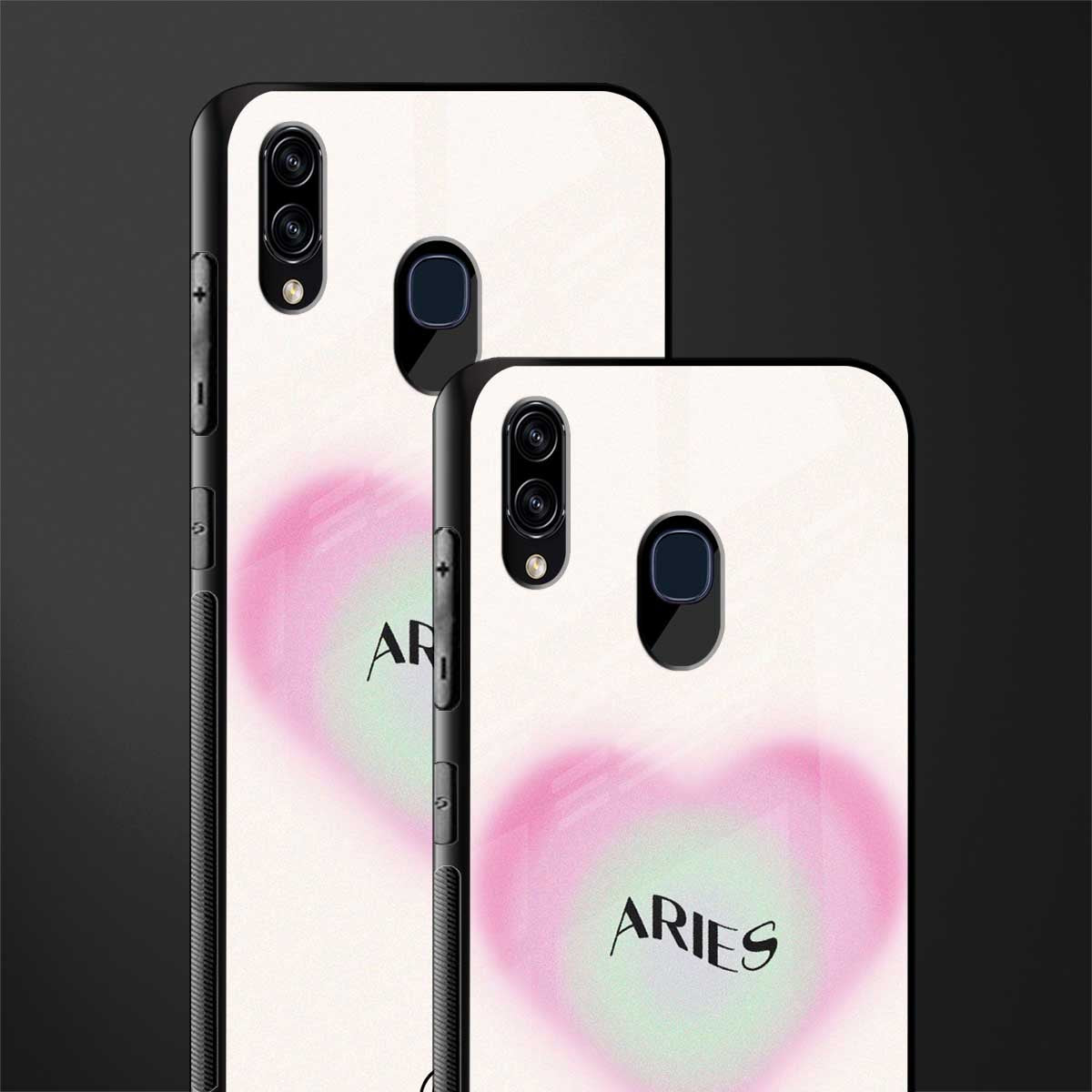 aries minimalistic glass case for samsung galaxy a20 image-2