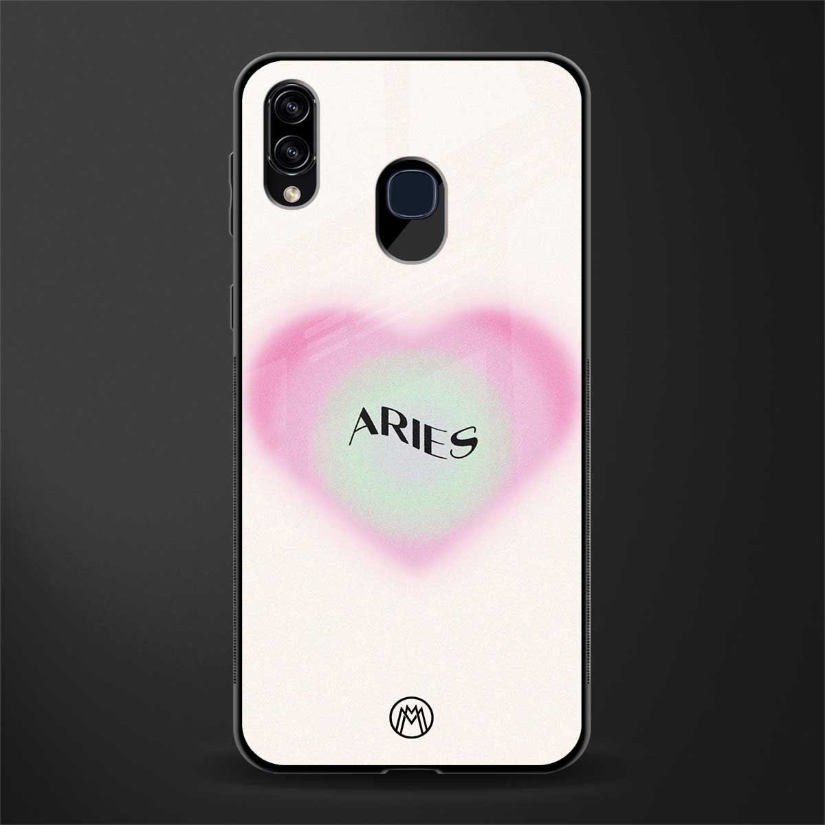 aries minimalistic glass case for samsung galaxy a20 image