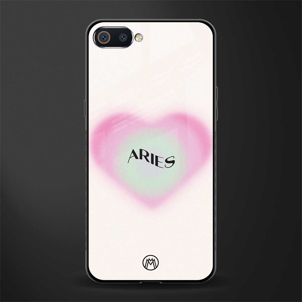 aries minimalistic glass case for oppo a1k image