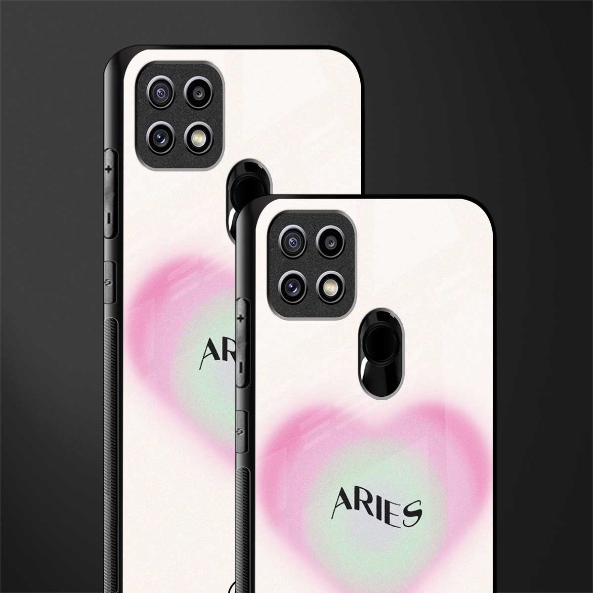 aries minimalistic glass case for oppo a15s image-2