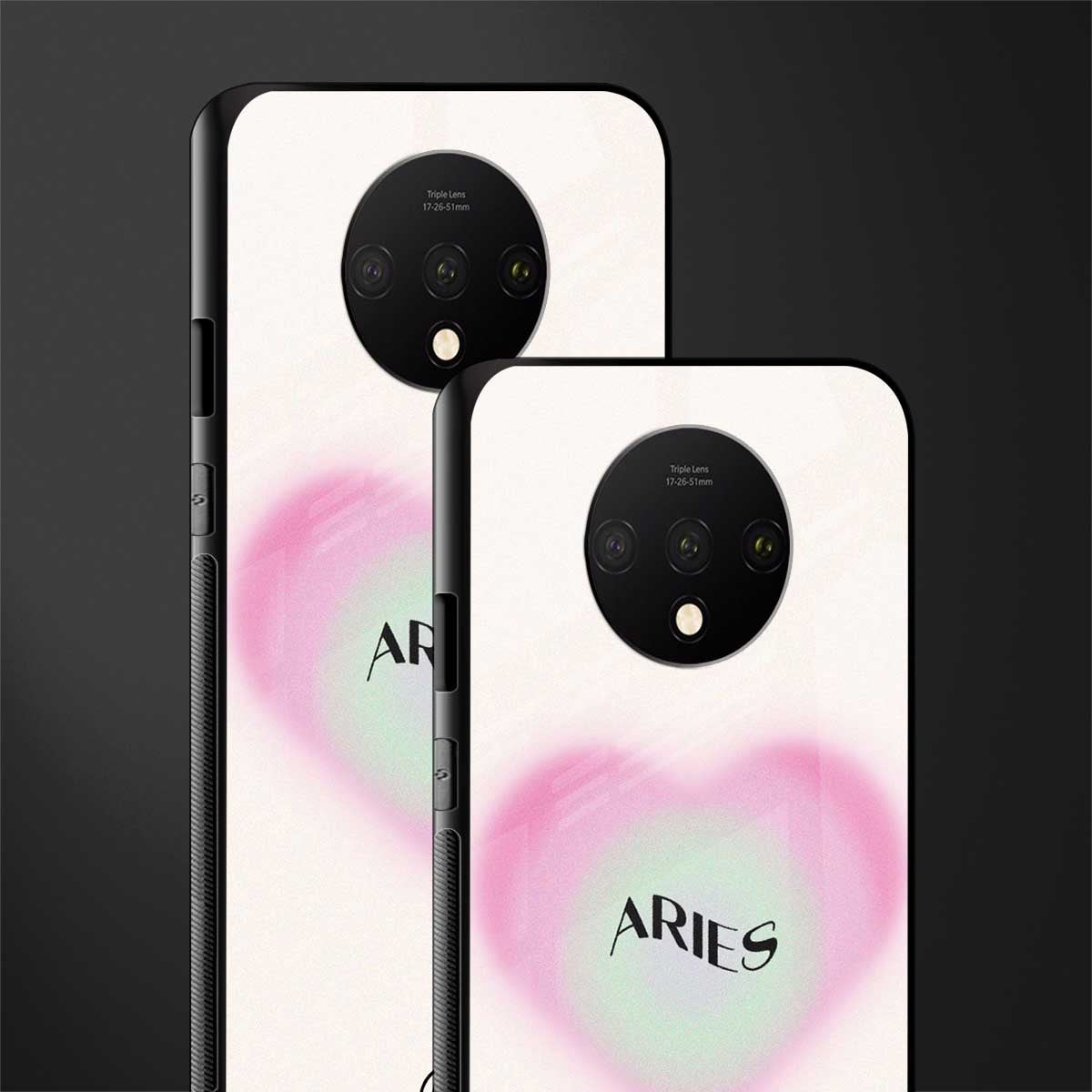 aries minimalistic glass case for oneplus 7t image-2