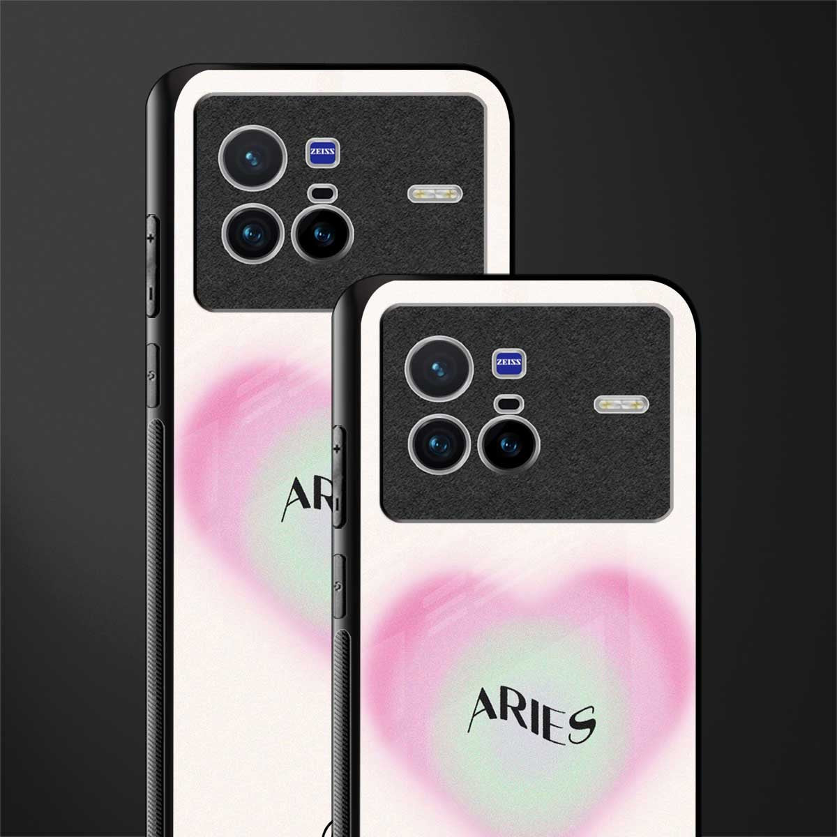 aries minimalistic glass case for vivo x80 image-2