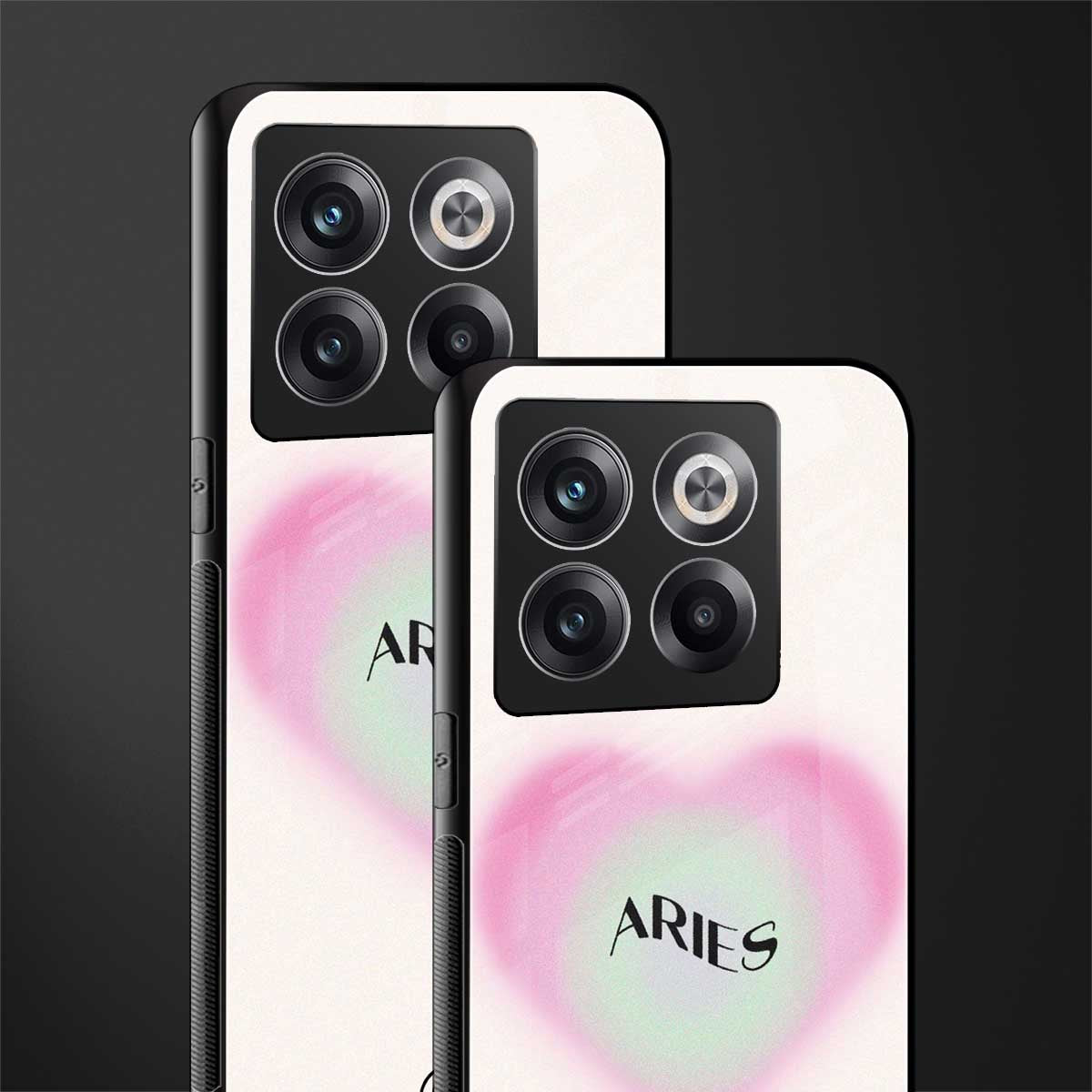 aries minimalistic back phone cover | glass case for oneplus 10t