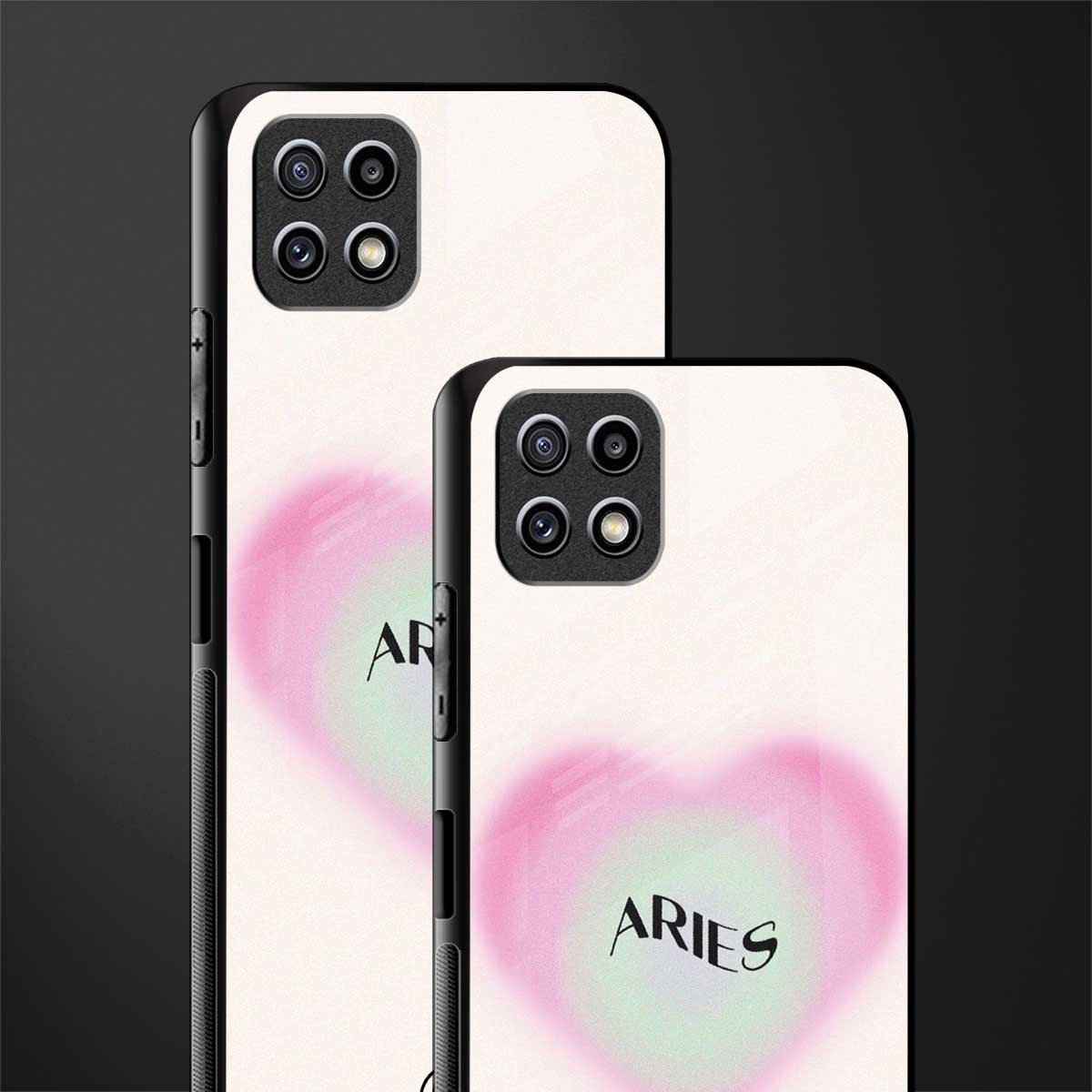 aries minimalistic back phone cover | glass case for samsung galaxy f42