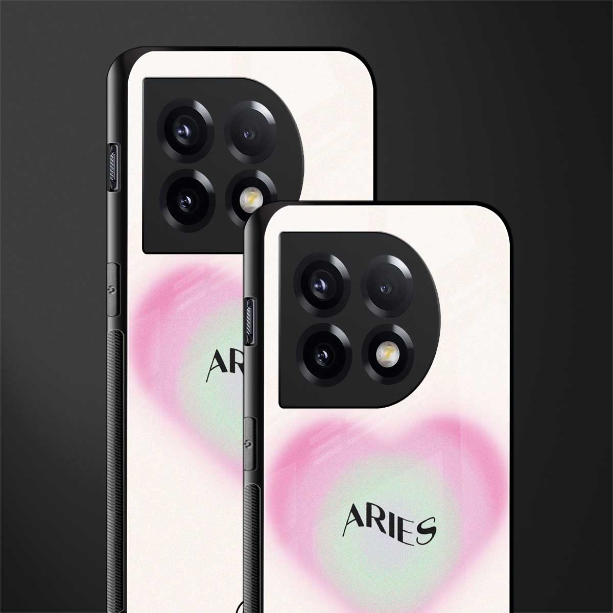 aries minimalistic back phone cover | glass case for oneplus 11