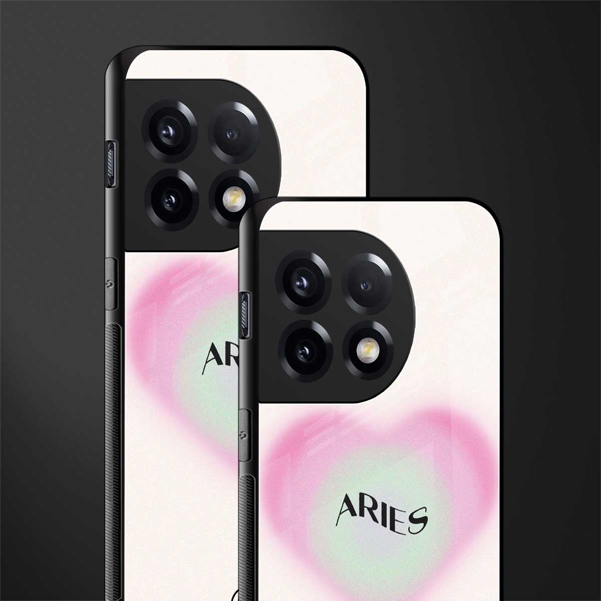 aries minimalistic back phone cover | glass case for oneplus 11r