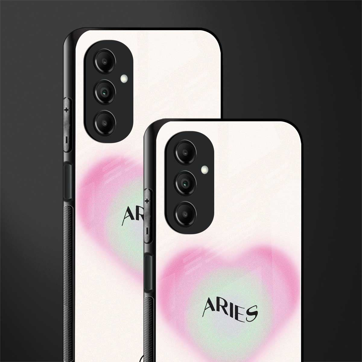 aries minimalistic back phone cover | glass case for samsung galaxy a14 5g