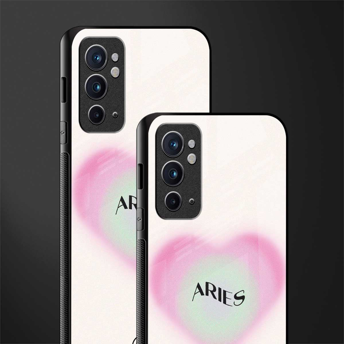 aries minimalistic glass case for oneplus 9rt image-2
