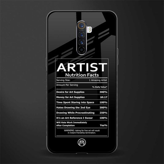 artist nutrition facts glass case for realme x2 pro image