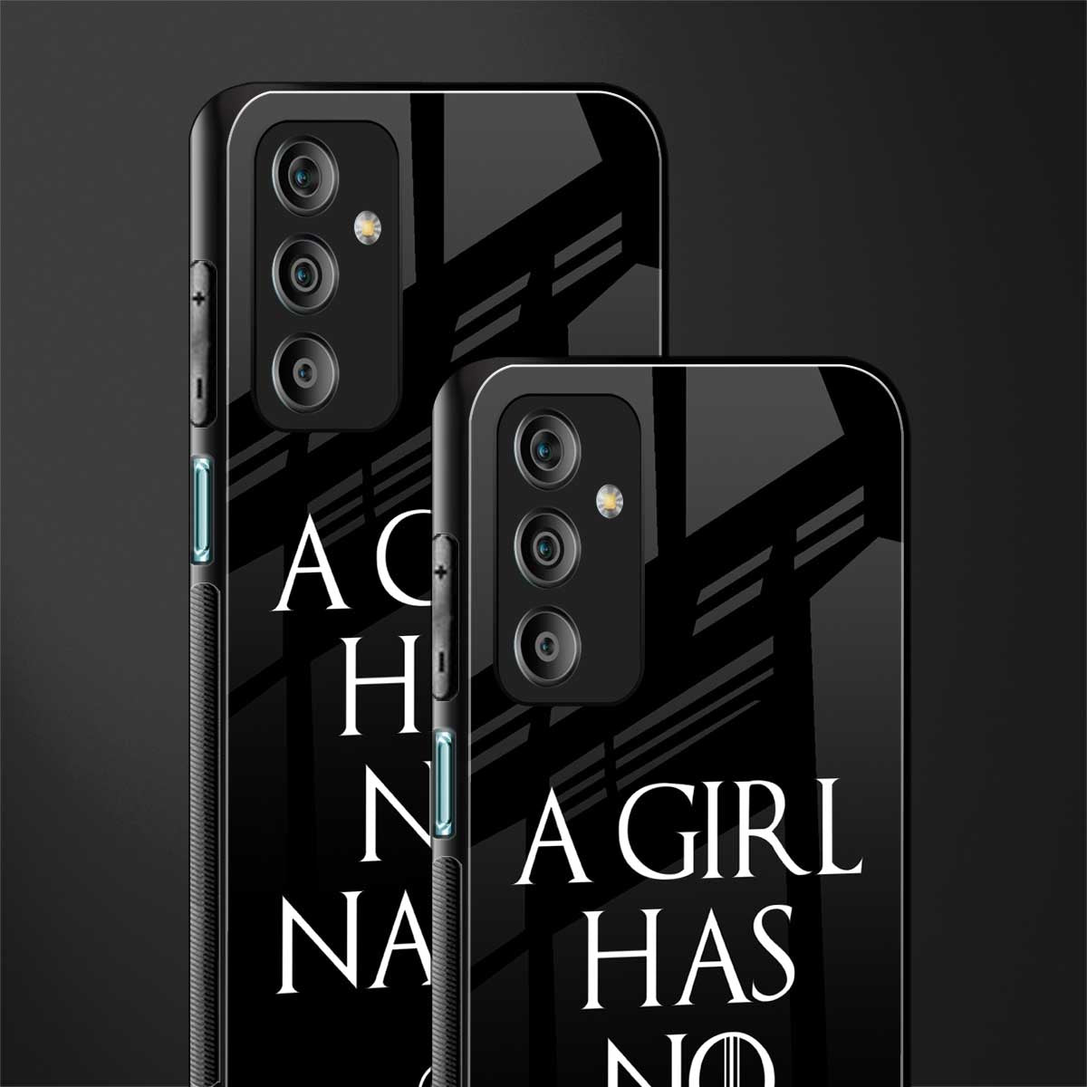arya stark back phone cover | glass case for samsung galaxy f23 5g