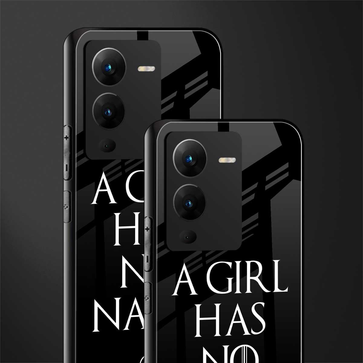 arya stark back phone cover | glass case for vivo v25 pro 5g
