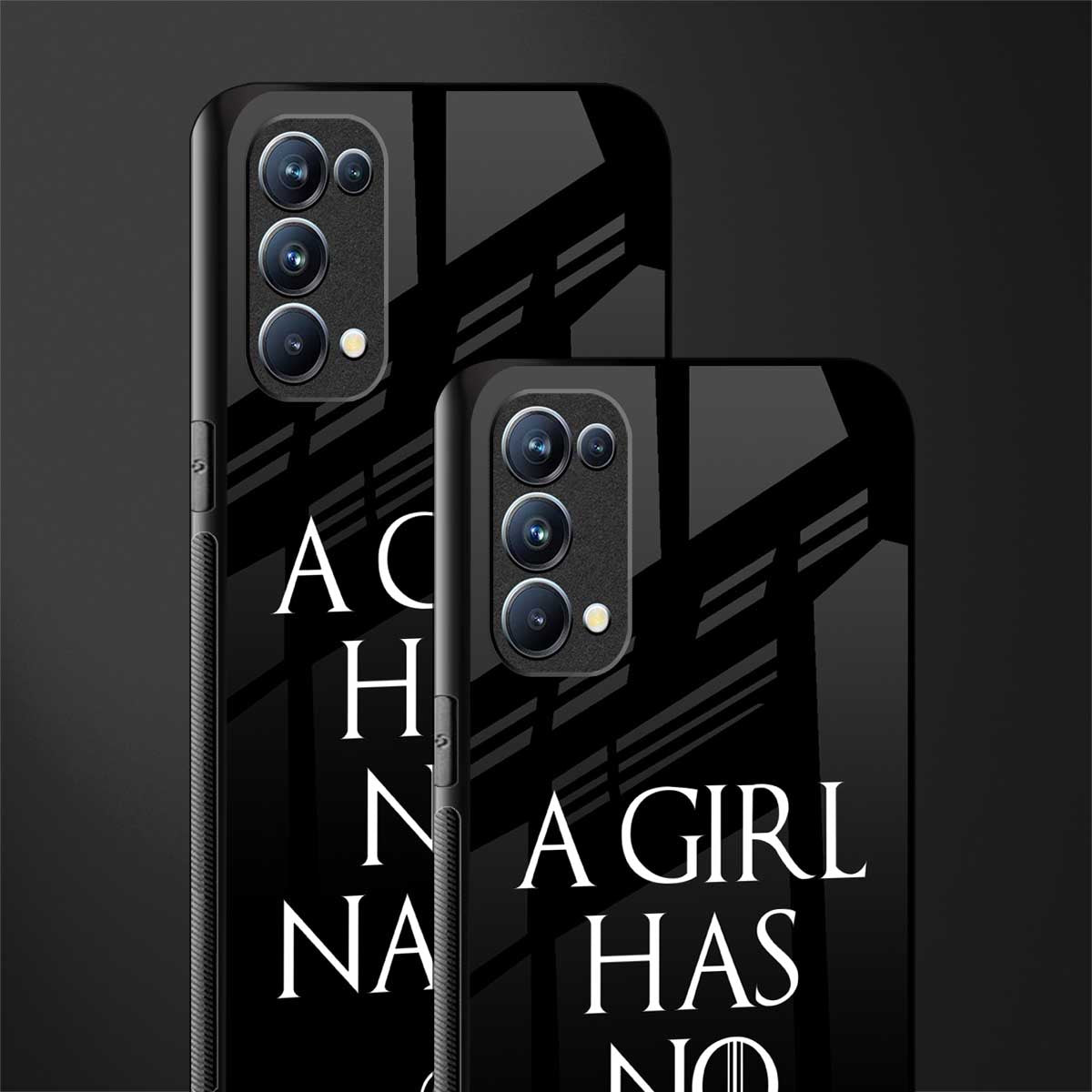 arya stark back phone cover | glass case for oppo reno 5