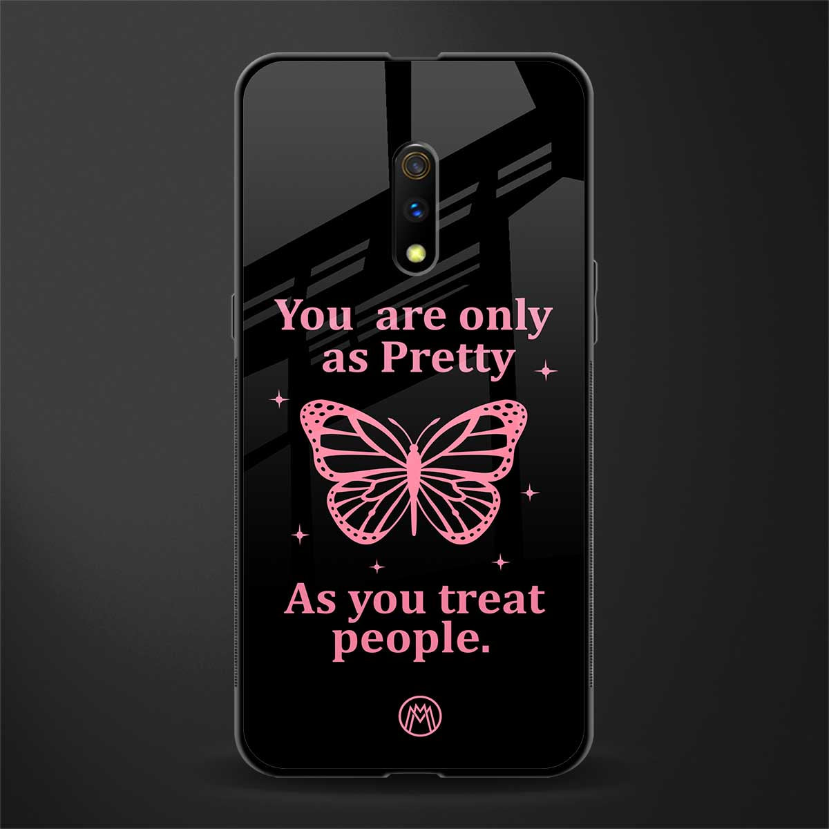 as pretty as you treat people glass case for oppo k3 image