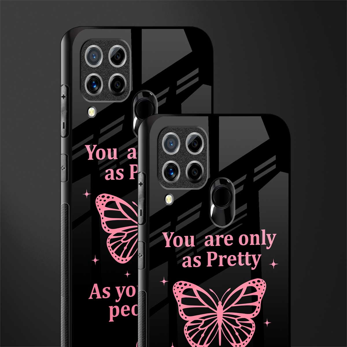 as pretty as you treat people glass case for realme c15 image-2