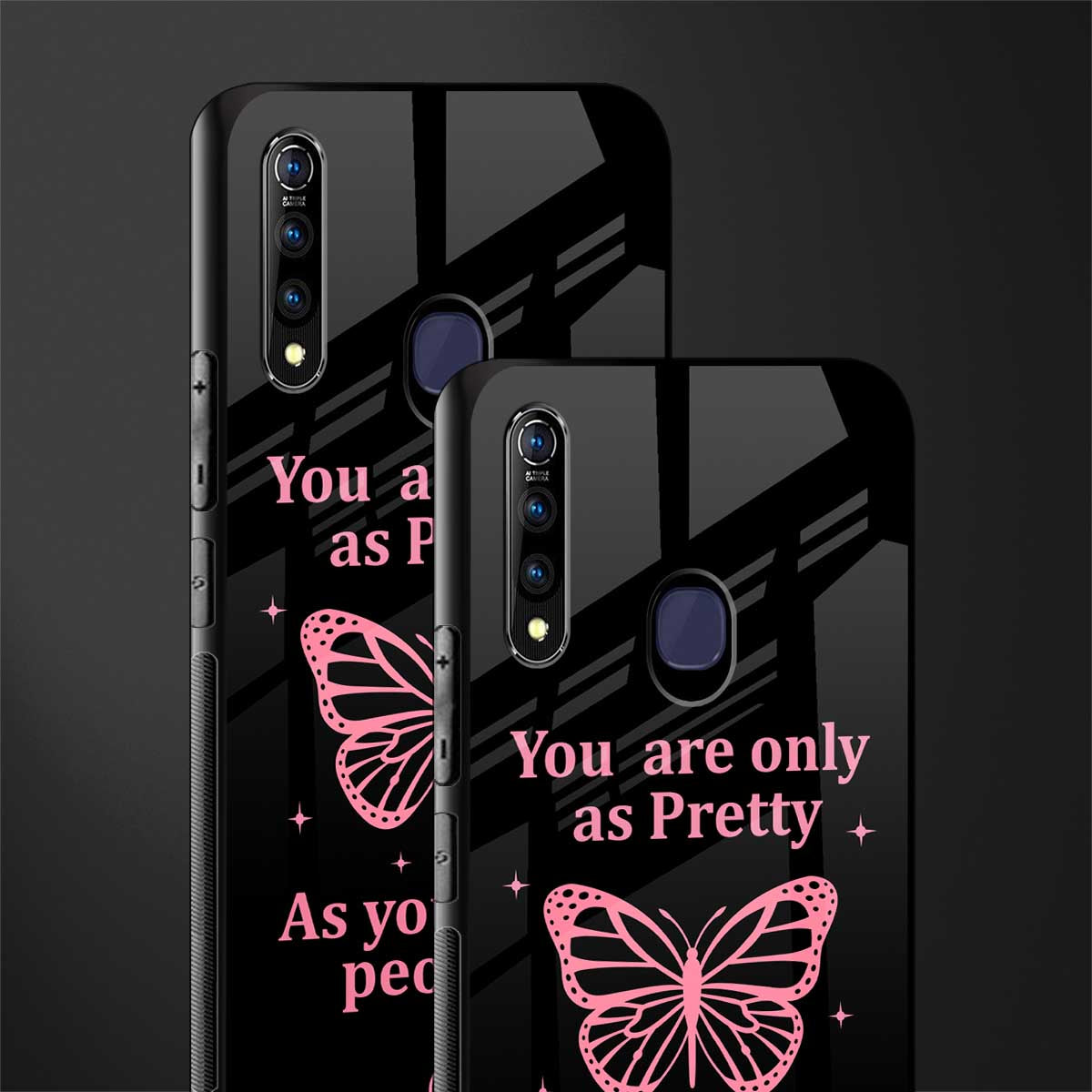 as pretty as you treat people glass case for vivo z1 pro image-2