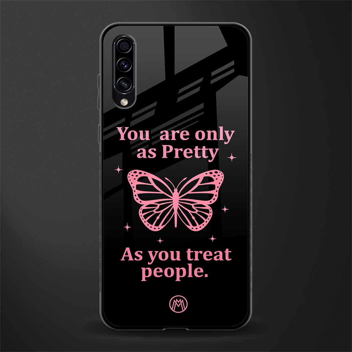 as pretty as you treat people glass case for samsung galaxy a70 image