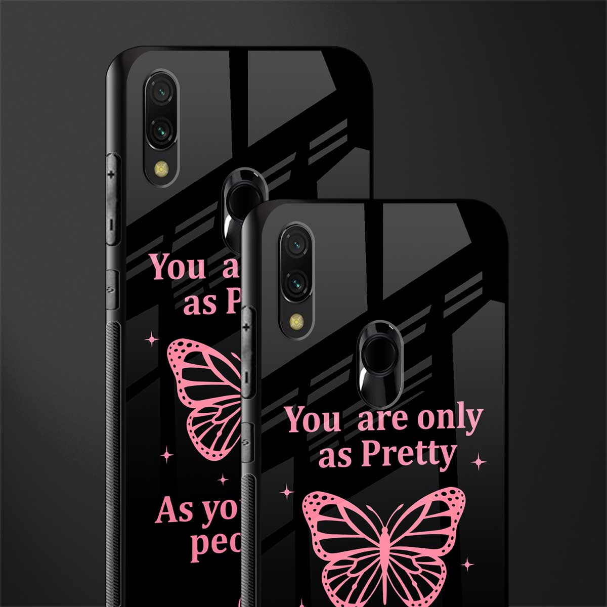 as pretty as you treat people glass case for redmi y3 image-2