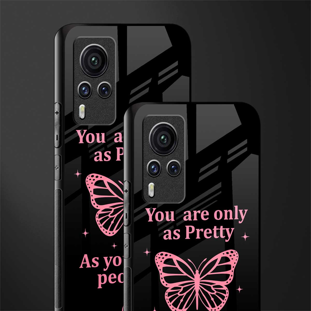 as pretty as you treat people glass case for vivo x60 pro image-2