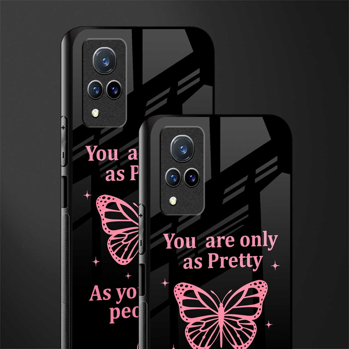 as pretty as you treat people glass case for vivo v21 5g image-2
