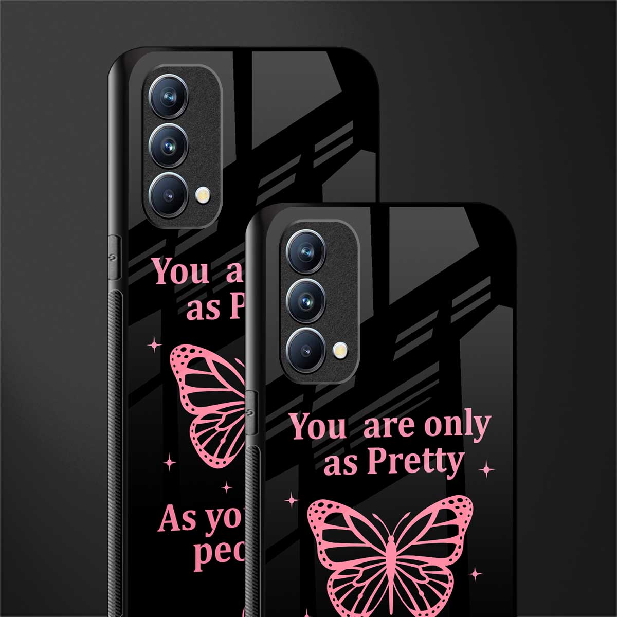 as pretty as you treat people glass case for oppo f19 image-2