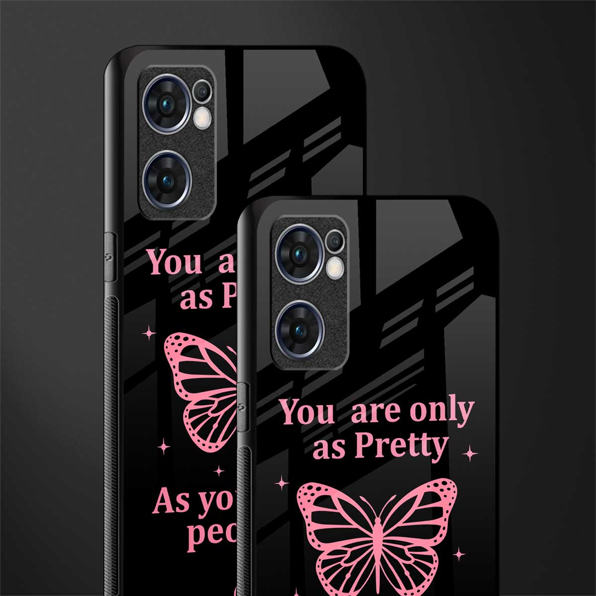 as pretty as you treat people glass case for oppo reno7 5g image-2