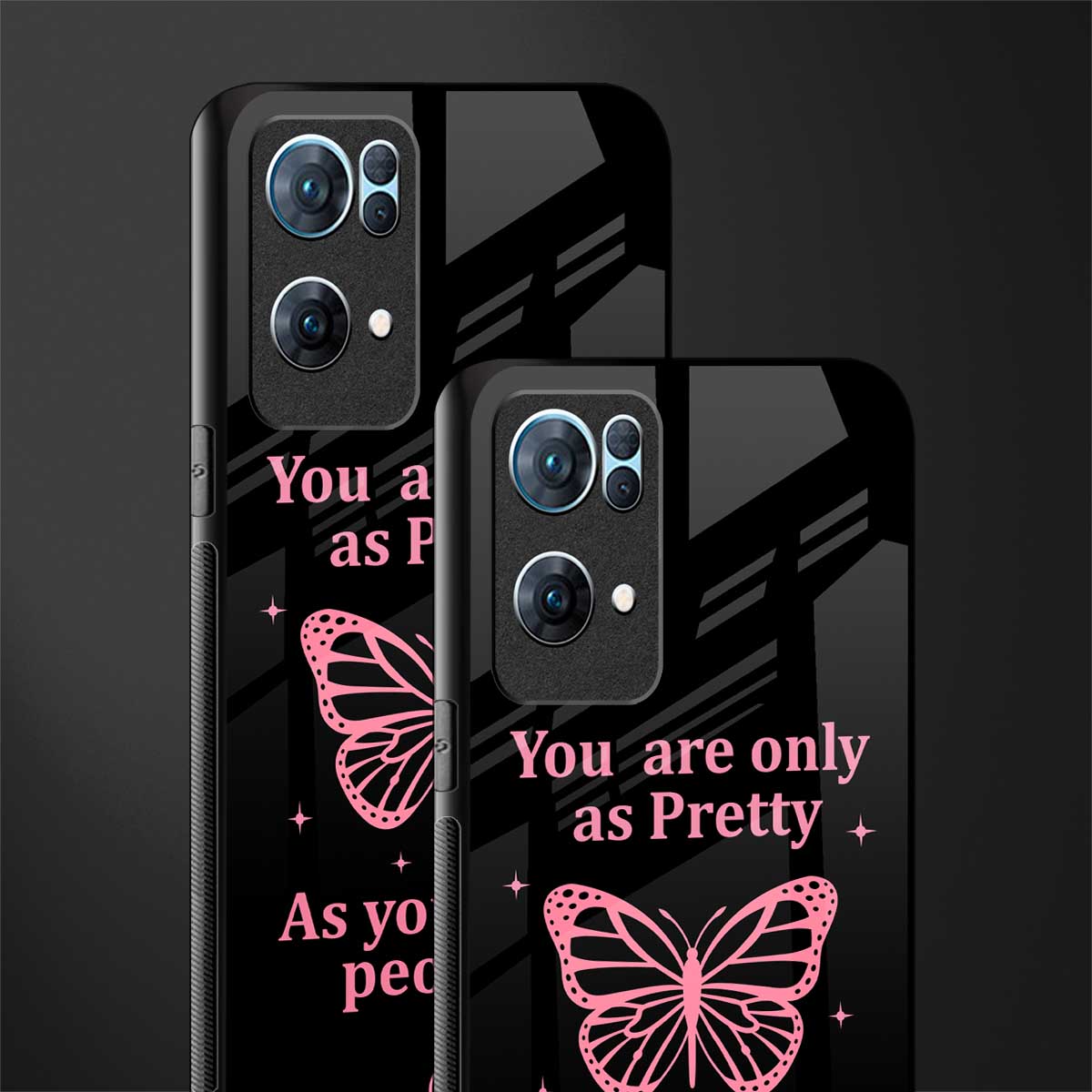 as pretty as you treat people glass case for oppo reno7 pro 5g image-2