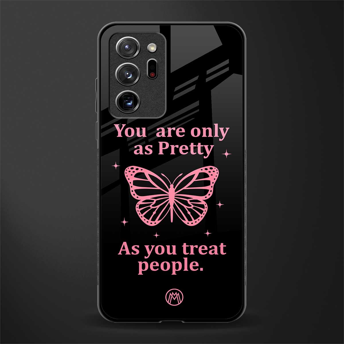 as pretty as you treat people glass case for samsung galaxy note 20 ultra 5g image