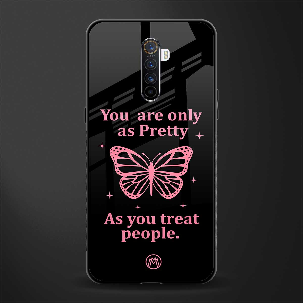 as pretty as you treat people glass case for realme x2 pro image