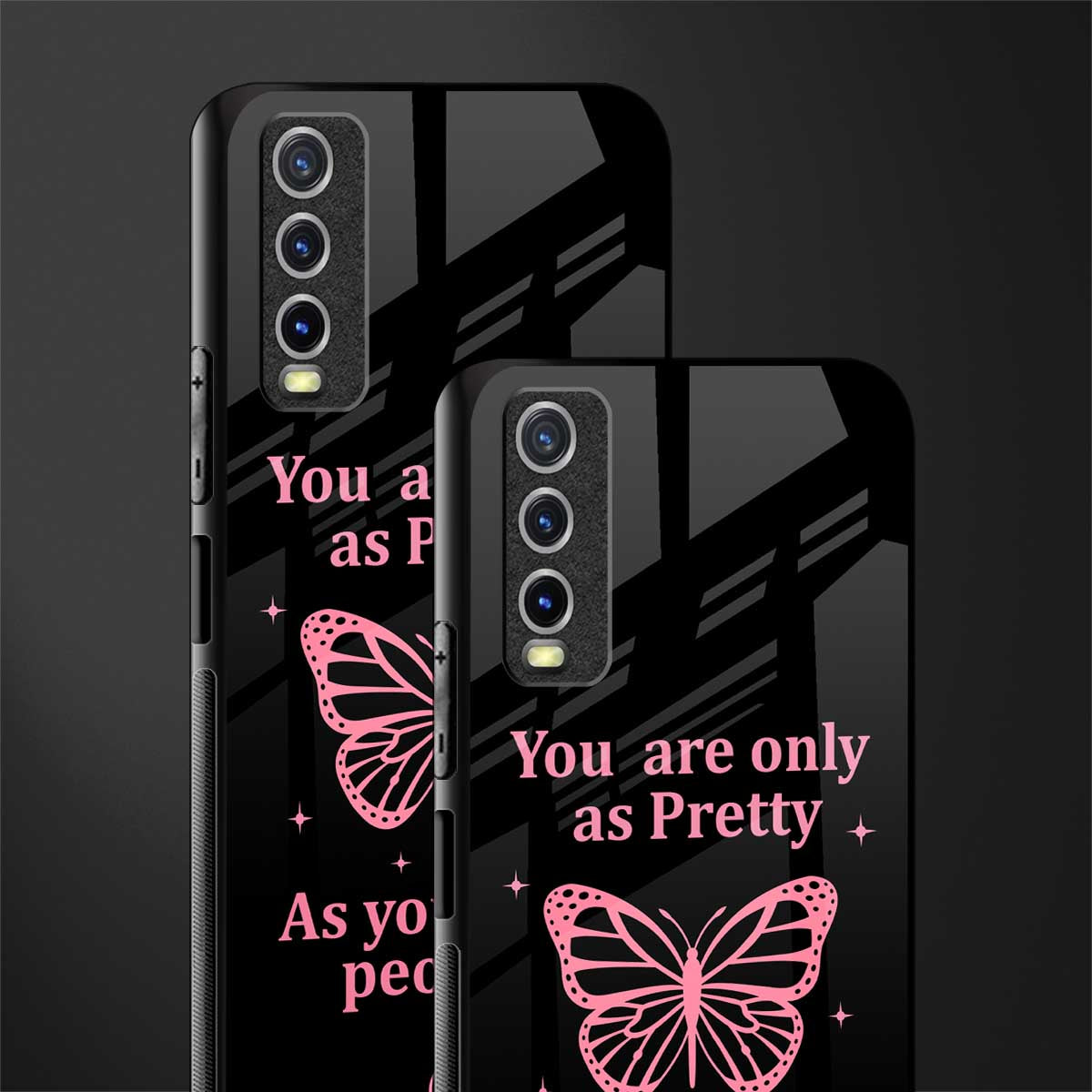 as pretty as you treat people glass case for vivo y12g image-2