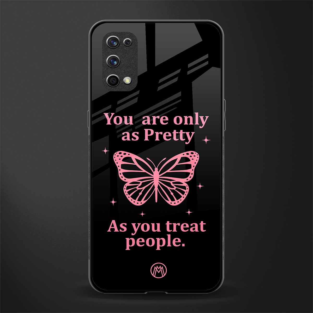 as pretty as you treat people glass case for realme x7 pro image