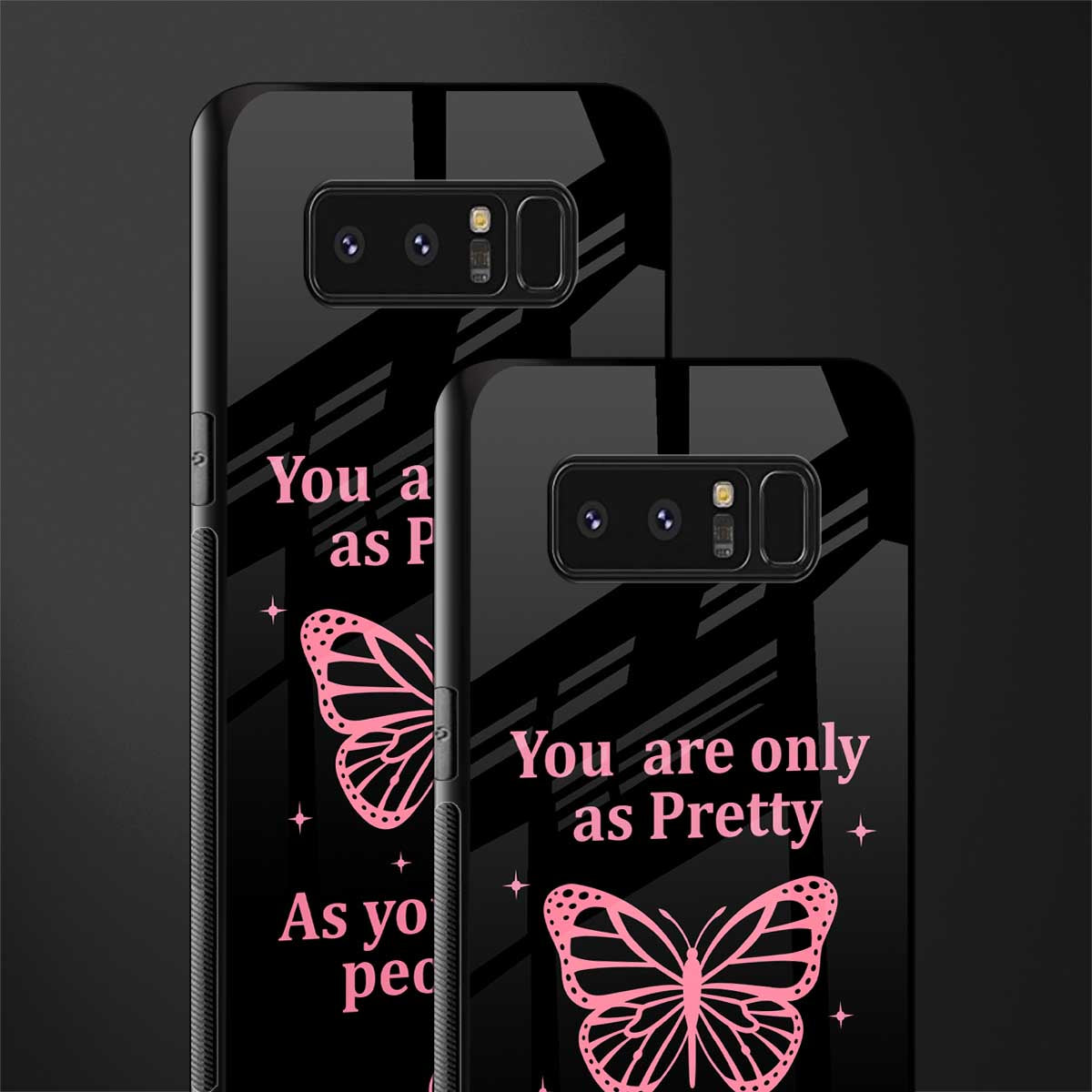 as pretty as you treat people glass case for samsung galaxy note 8 image-2