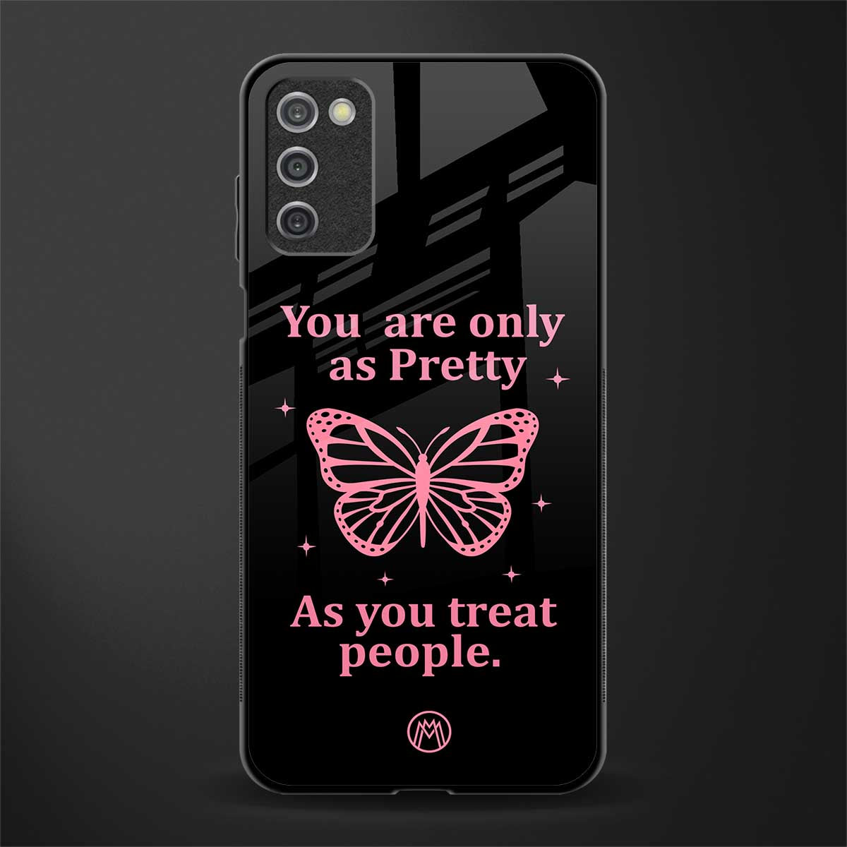 as pretty as you treat people glass case for samsung galaxy a03s image