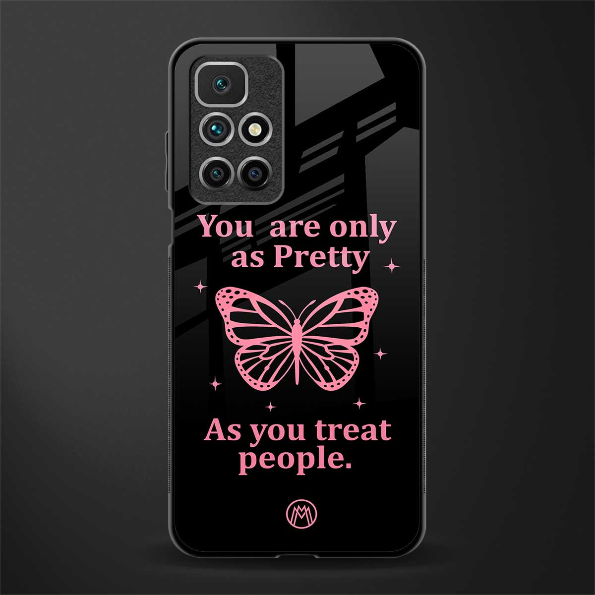 as pretty as you treat people glass case for redmi 10 prime image
