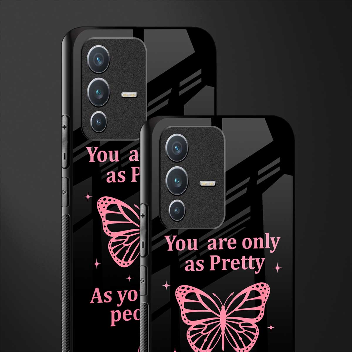 as pretty as you treat people glass case for vivo v23 5g image-2
