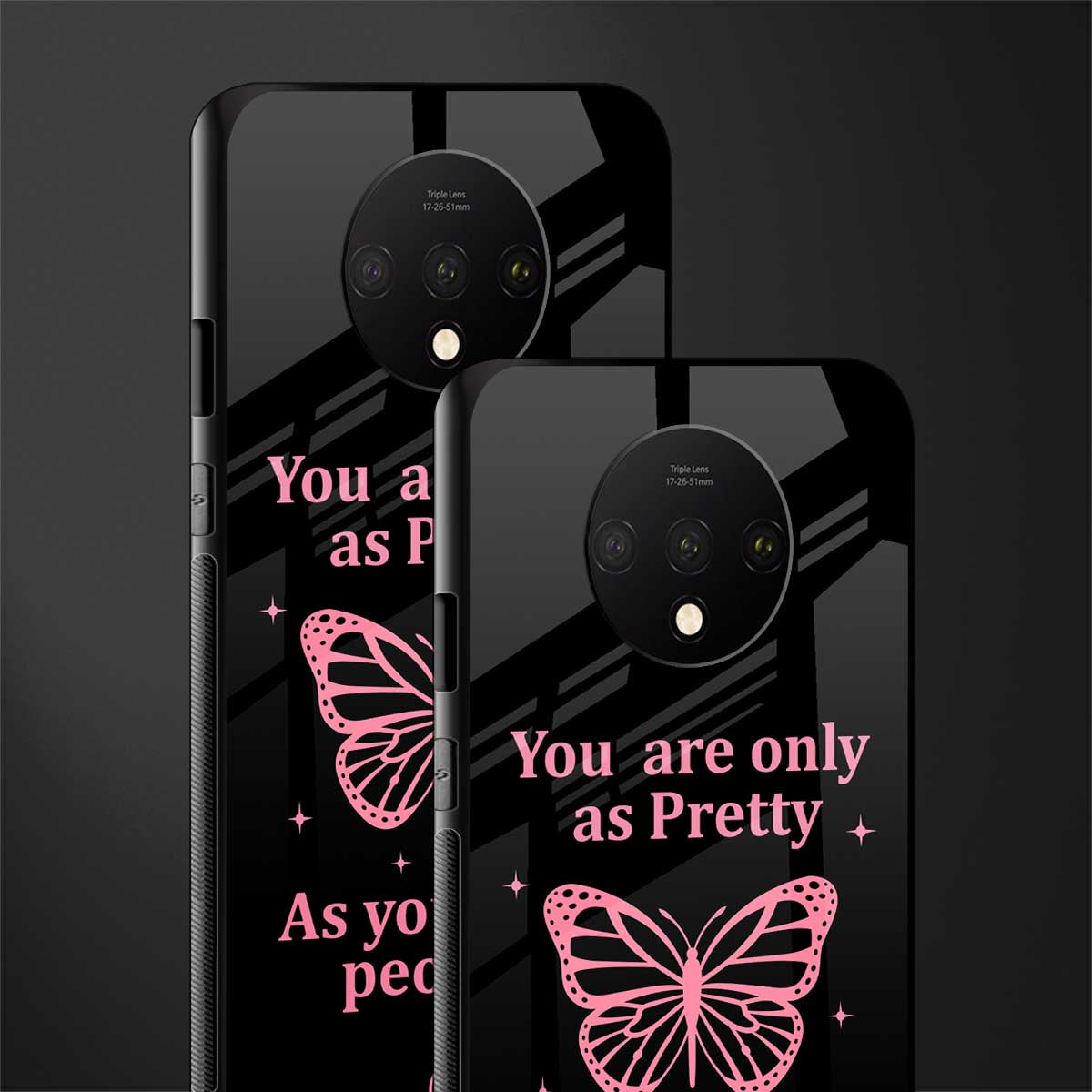 as pretty as you treat people glass case for oneplus 7t image-2