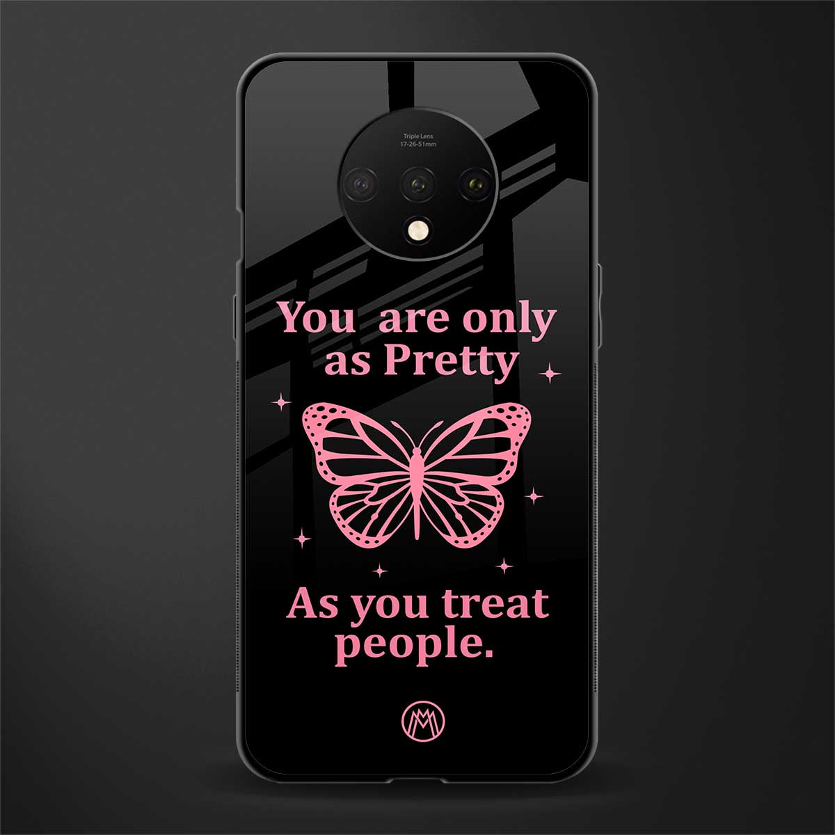as pretty as you treat people glass case for oneplus 7t image