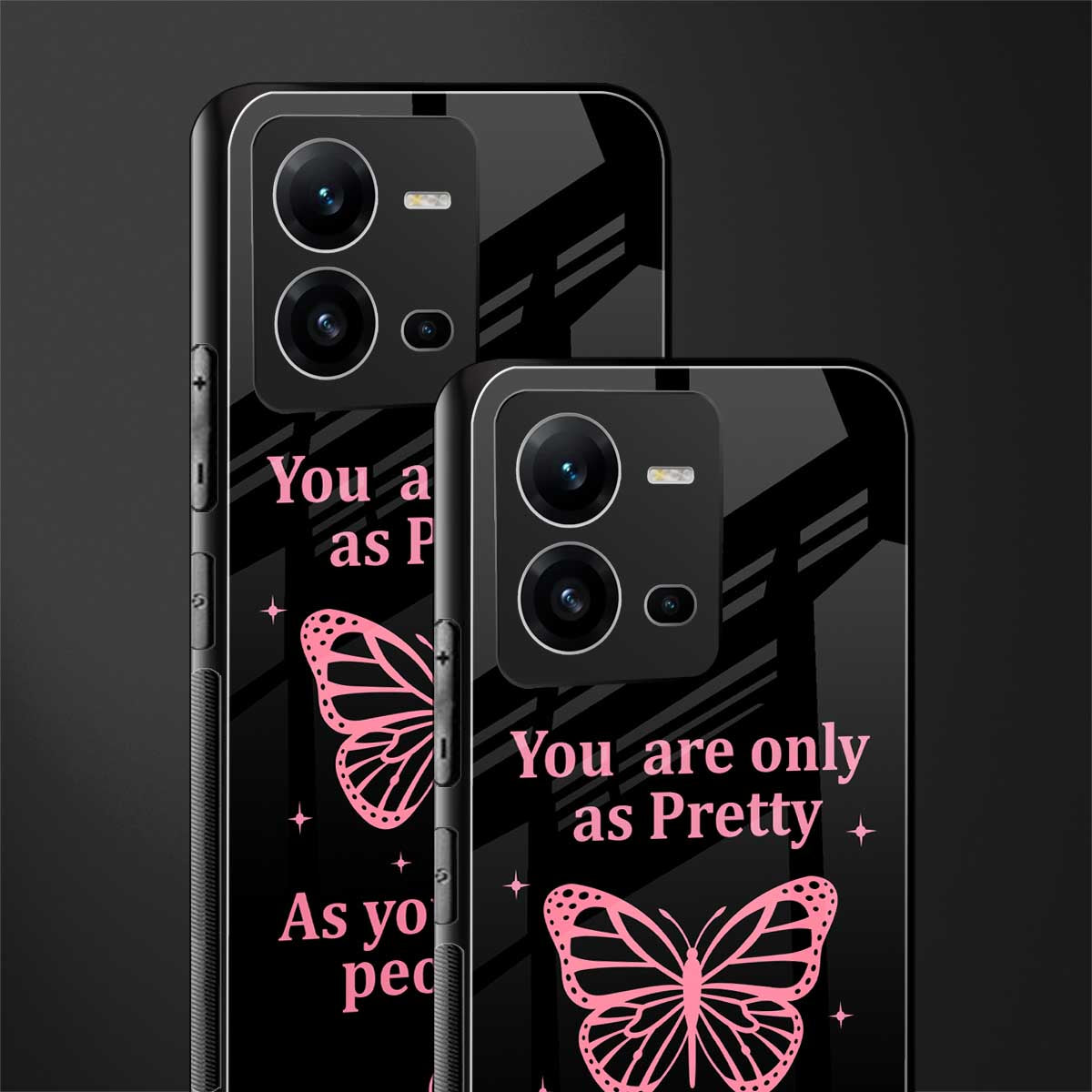 as pretty as you treat people back phone cover | glass case for vivo v25-5g