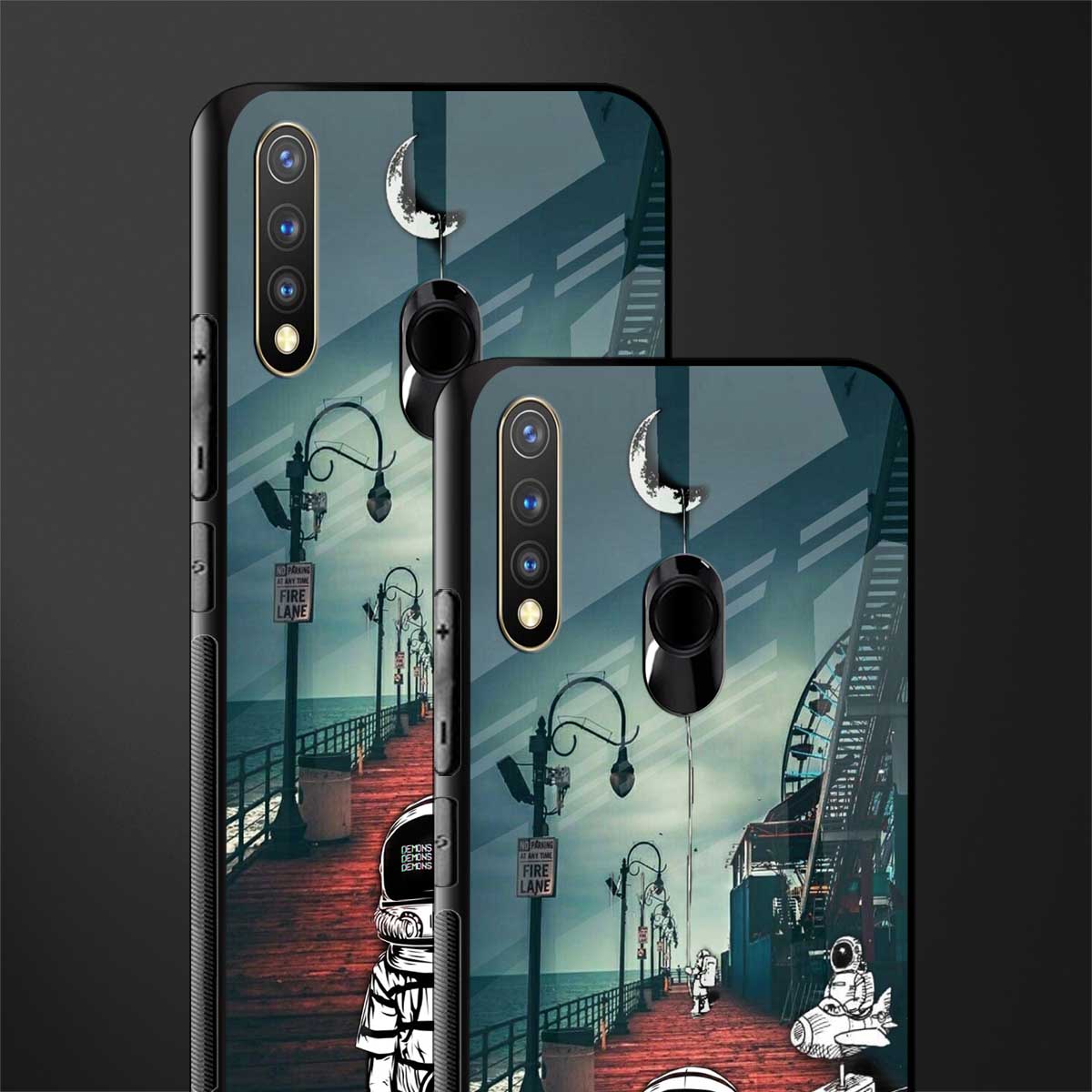 astronaut believer beach glass case for vivo u20 image-2