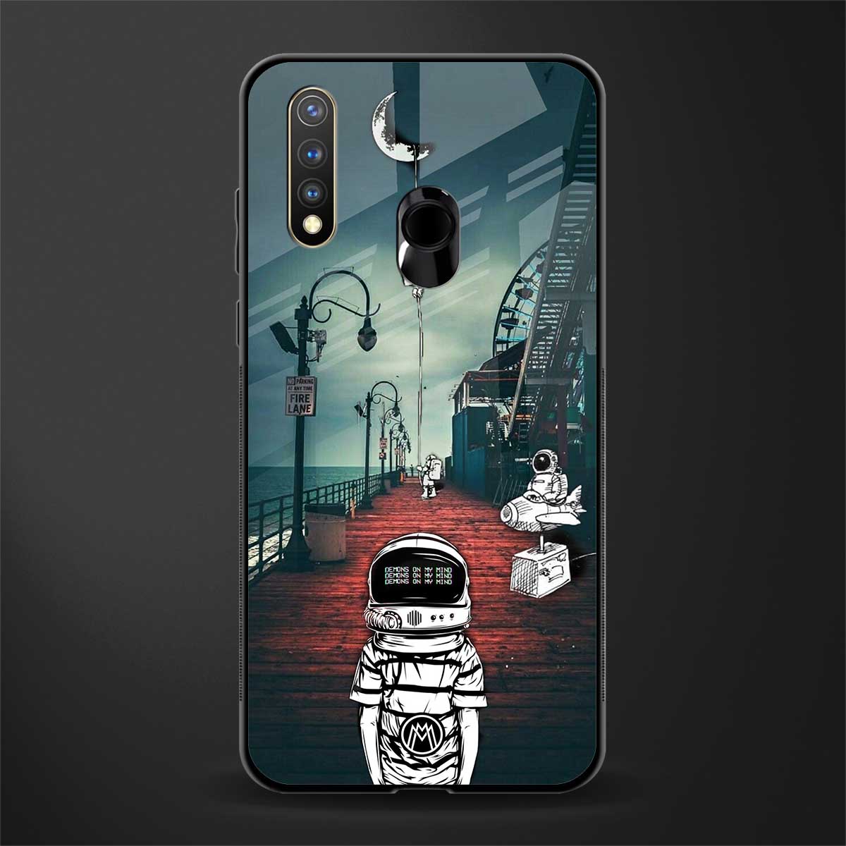 astronaut believer beach glass case for vivo u20 image
