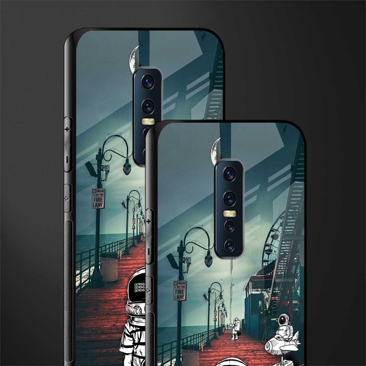 astronaut believer beach glass case for vivo v17 pro image-2