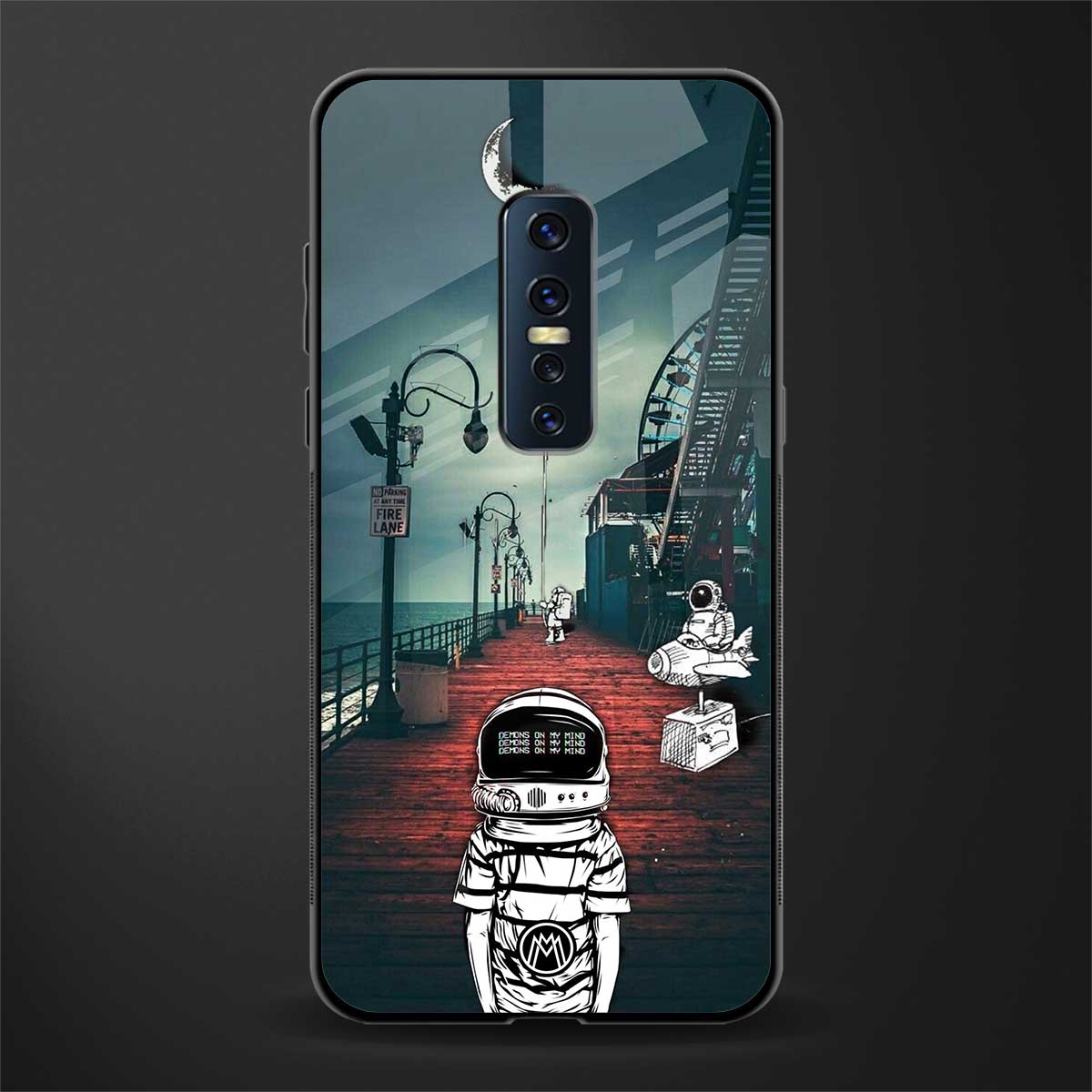 astronaut believer beach glass case for vivo v17 pro image